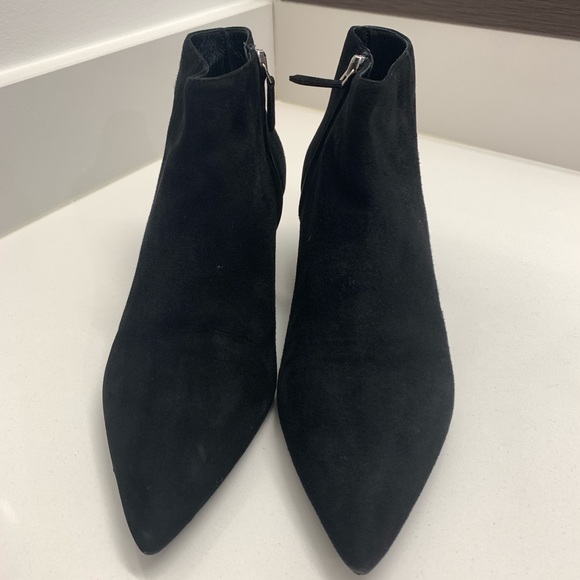 Prada Black Suede Pointed Toe Booties - Picture 2 of 7